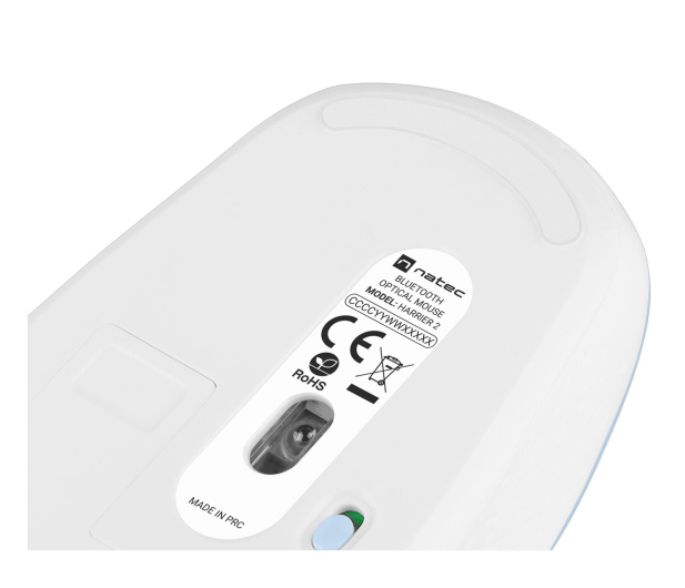 Natec MYSZ HARRIER 2 BEZPRZEWODOWA 1600DPI BLUETOOTH 5.1 BIAŁO-NIE - 1470229 - zdjęcie 4